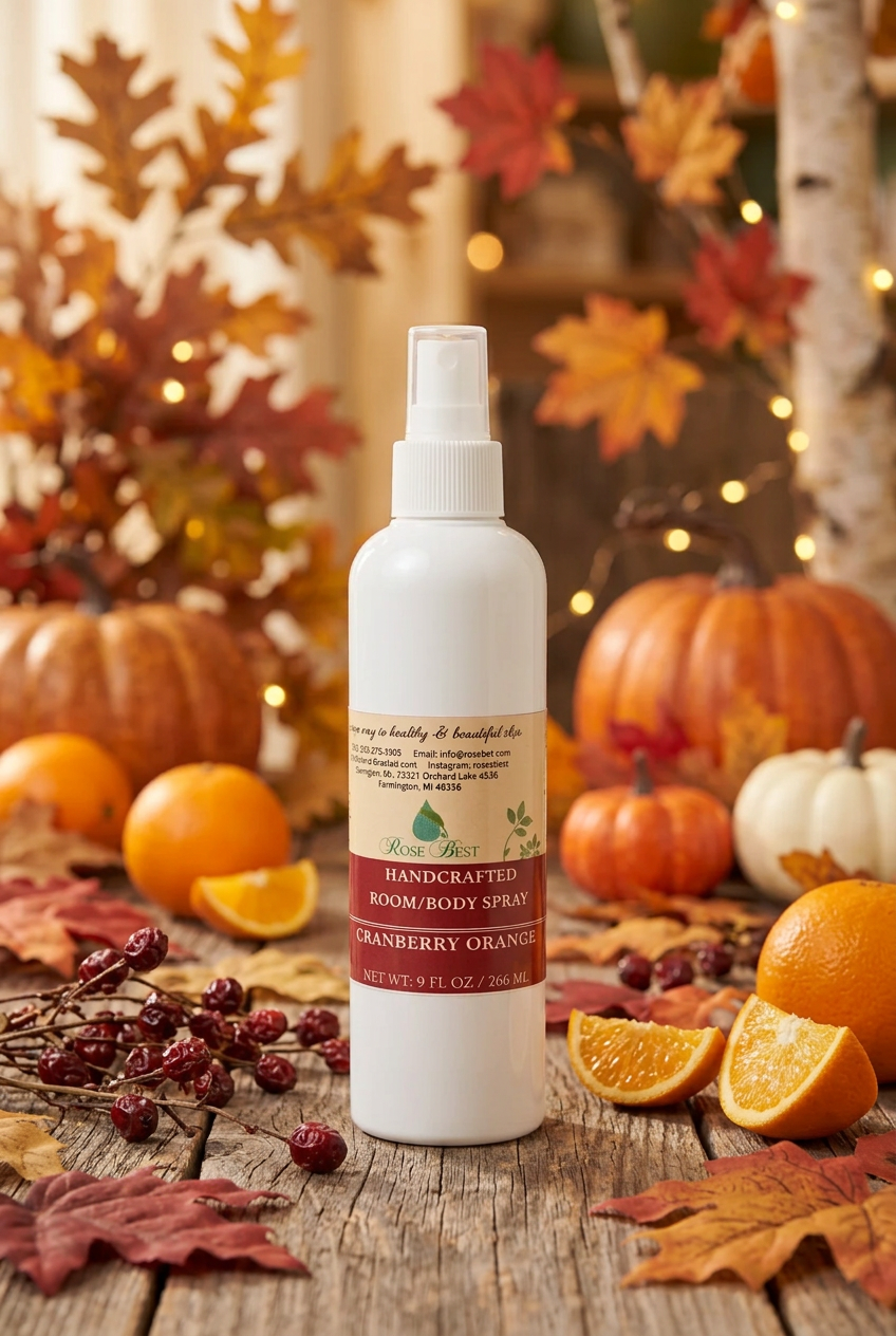 Cranberry Orange Room and Body Spray | Alcohol Free | Rose Best| Fall Collection
