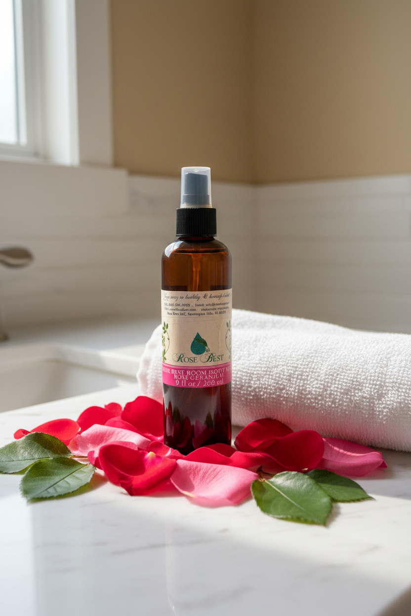 Rose Geranium Room and Body Spray (All Natural)