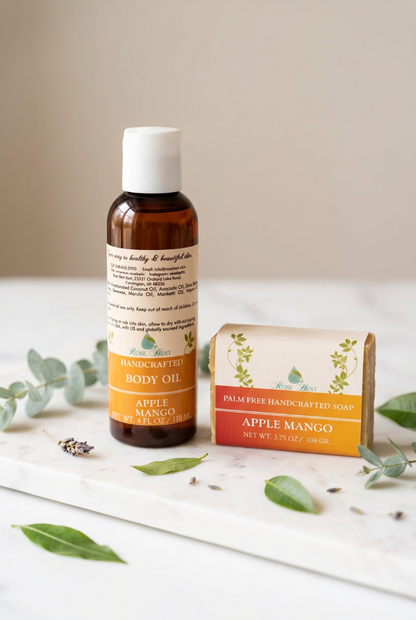 Apple Mango Body Oil | Fall Collection |Handmade Halal | Rose Best