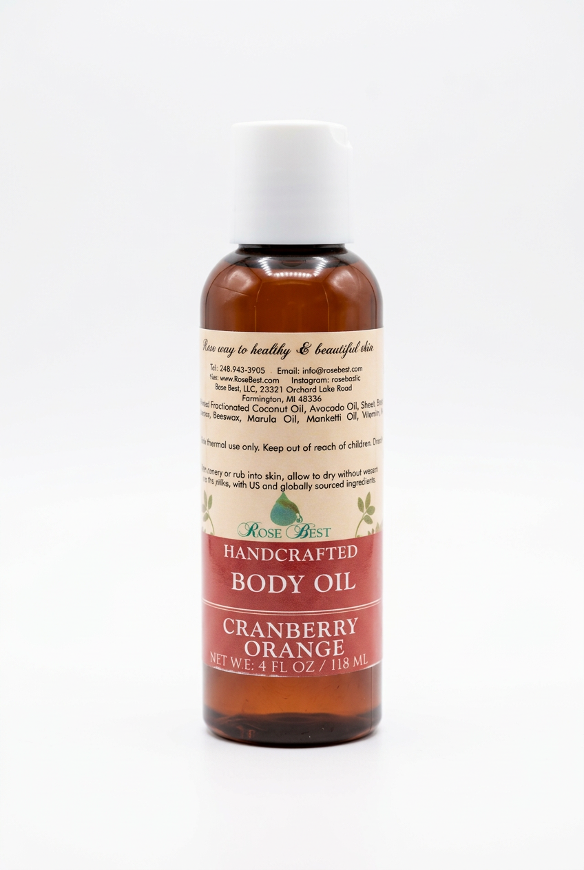 Cranberry Orange Body Oil | Fall Collection |Handmade Halal | Rose Best