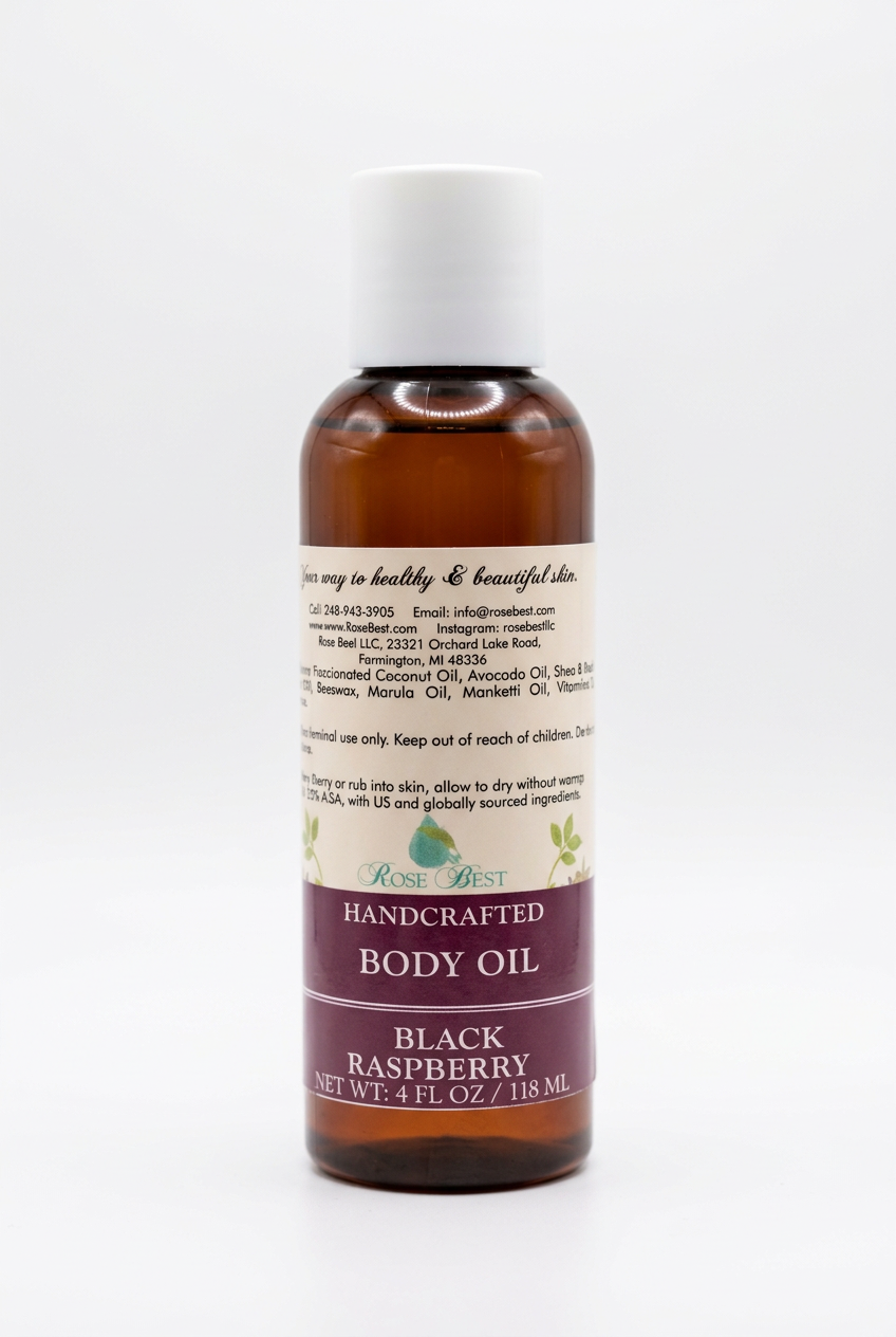 Black Raspberry Body Oil | Fall Collection | Handmade Halal | Rose Best
