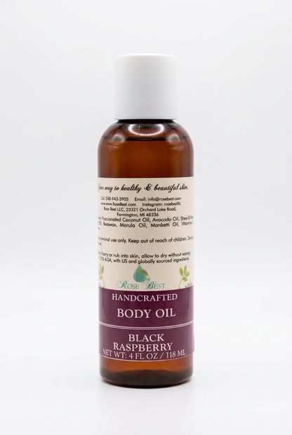 Black Raspberry Body Oil | Fall Collection | Handmade Halal | Rose Best
