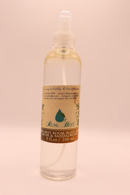 Musk and Sandalwood Room / Body Spray (Handcrafted)