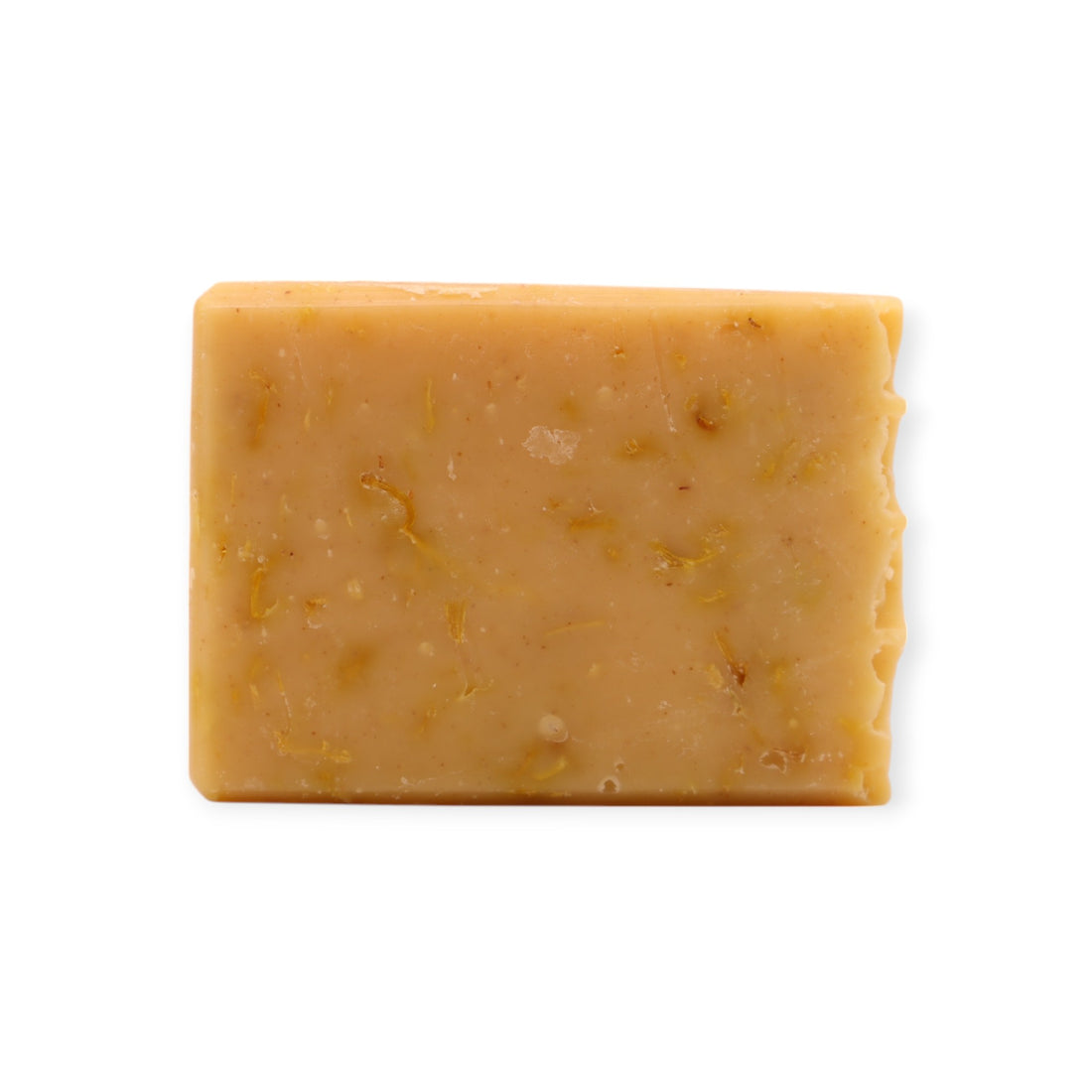 Handmade turmeric soap with lemongrass and orange essential oils, made with halal ingredients for daily cleansing and skincare