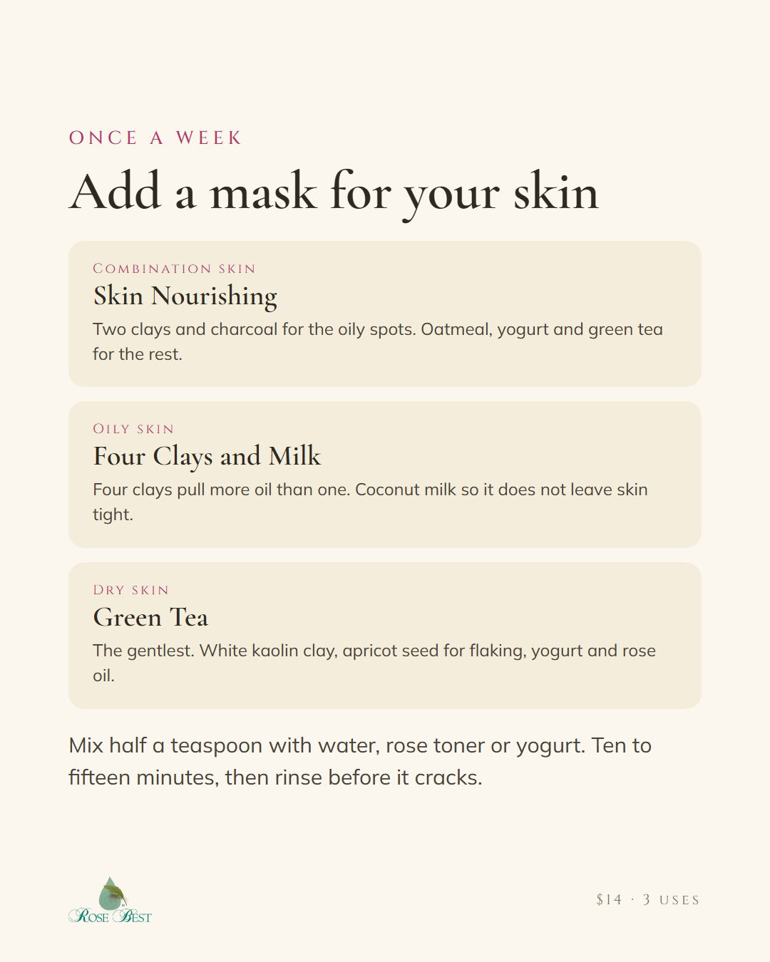 Rose Best face routine post slide 4
